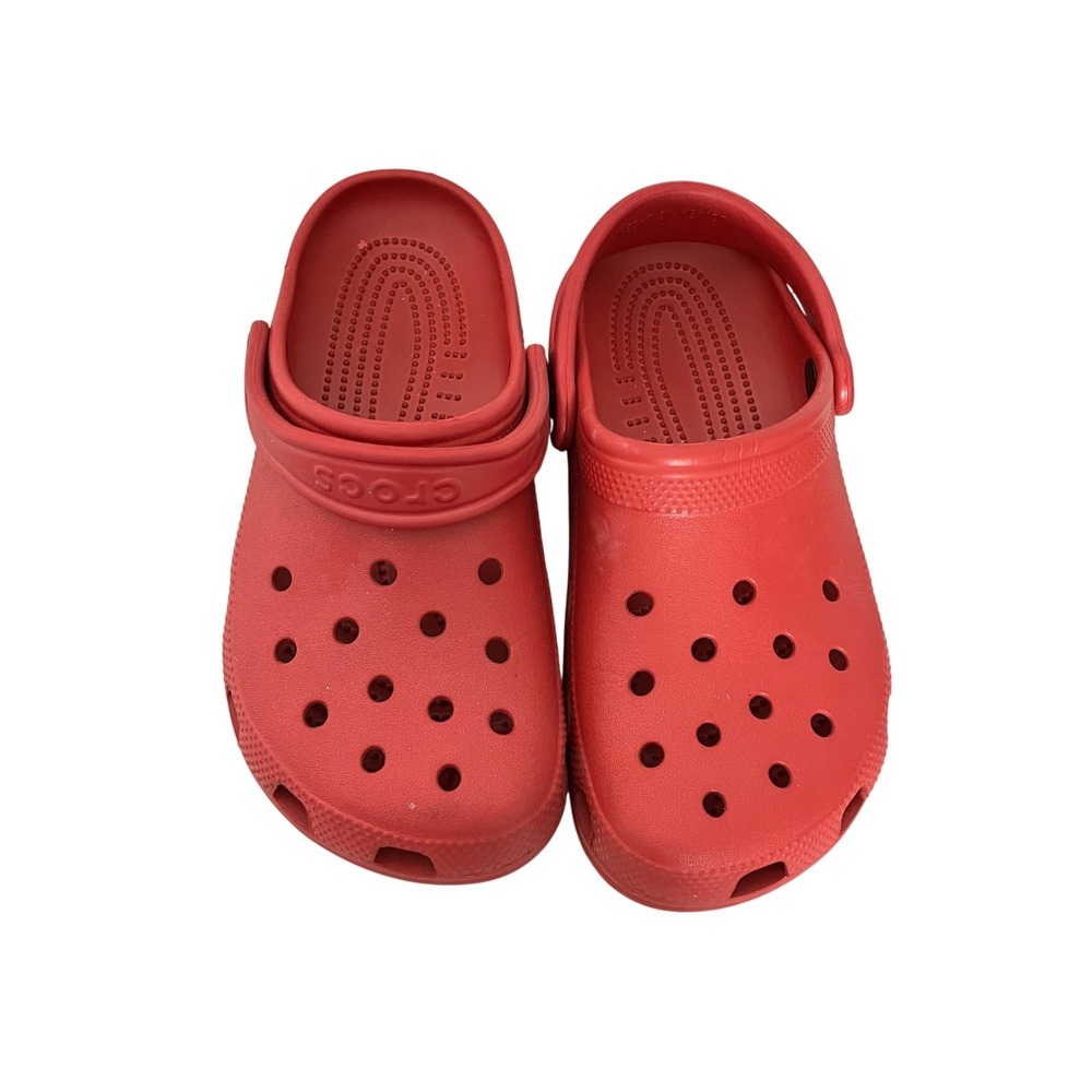 Crocs Classic Clogs Women Size 6 Red Lightweight Slip On Water Shoes